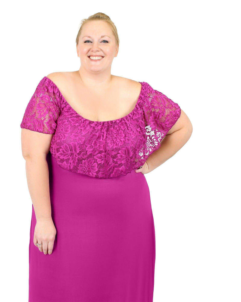 Plus Size Anna Lace Maxi Dress | Frezia